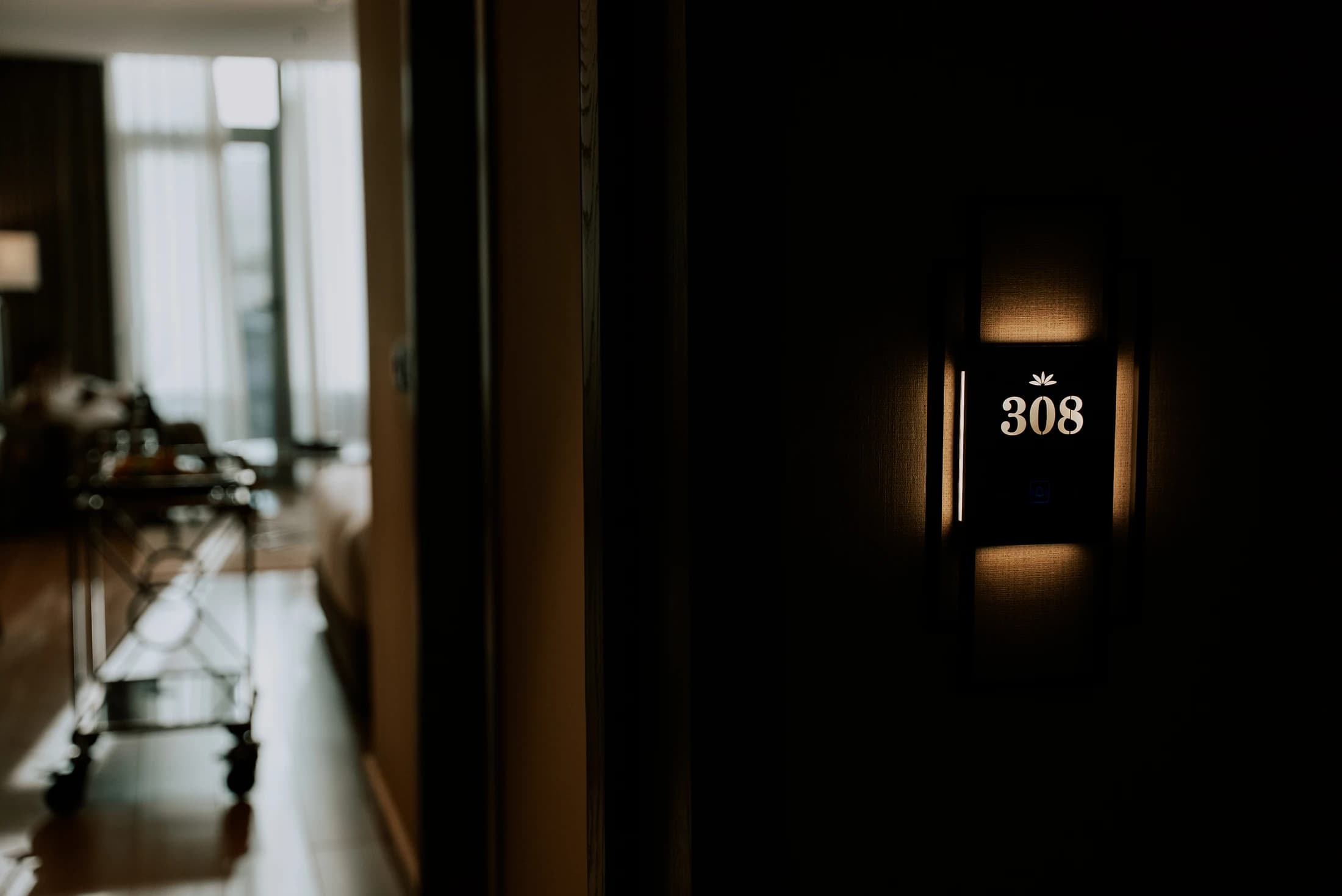 Guest room door