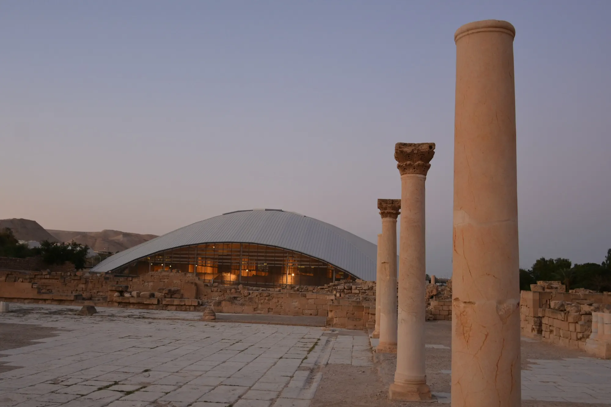 Hisham's Palace at dusk