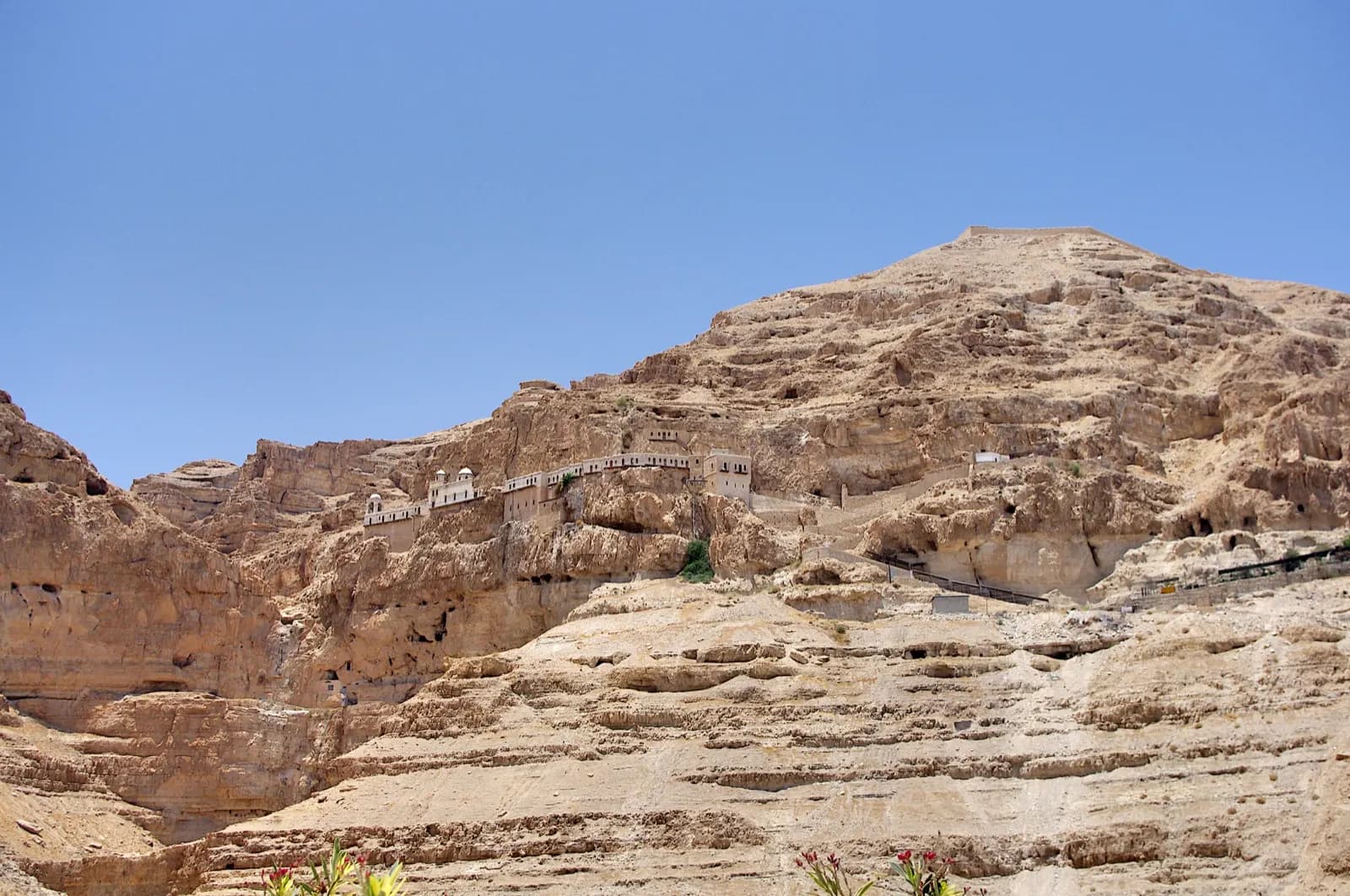 The Mount of Temptation and its cliffside monastery
